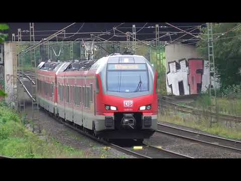 Züge in Haltern und Datteln im Ruhrgebiet. Trains in Haltern and Datteln in the Ruhr area.