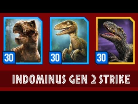 NEW MAX LEVEL 30 EPIC INDOMINUS REX GEN 2 STRIKE EVENT (JURASSIC WORLD ALIVE)