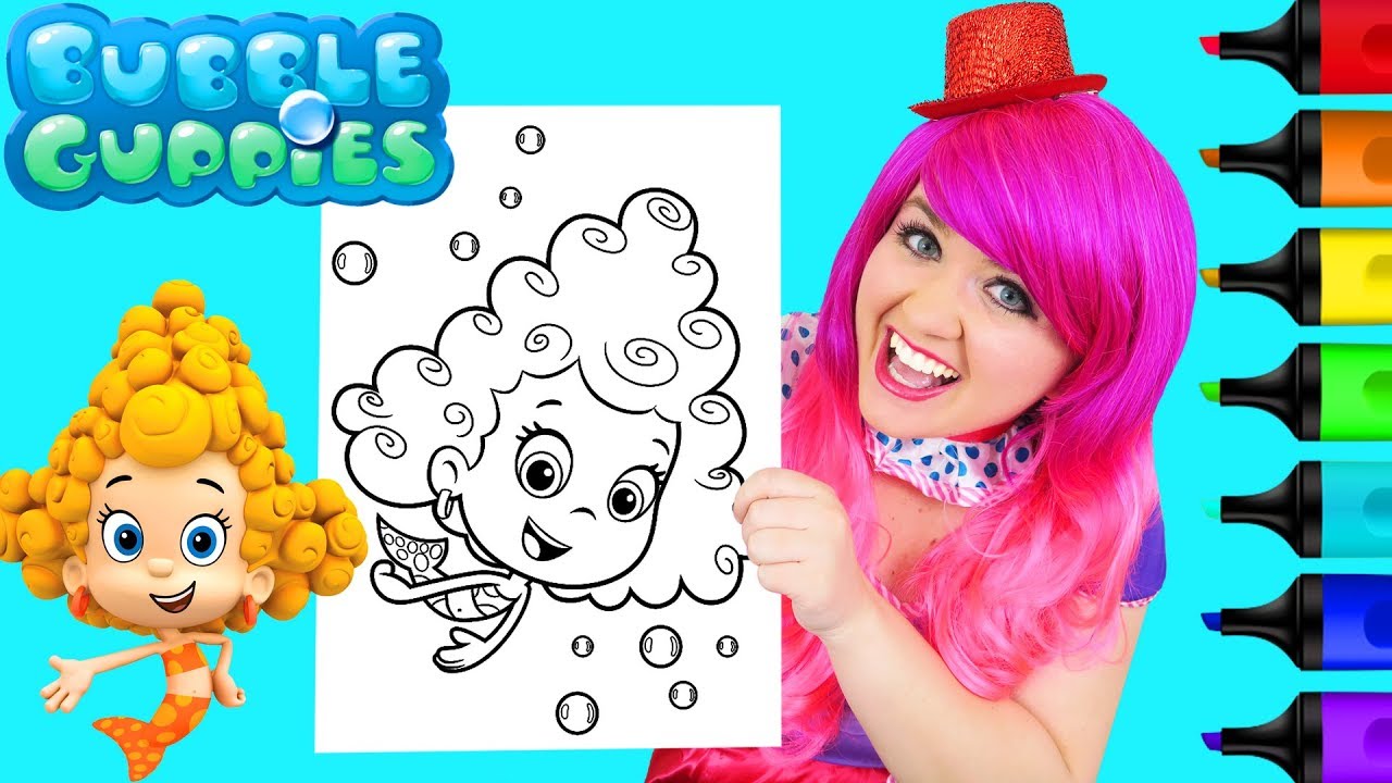 Coloring Bubble Guppies Deema Coloring Page Prismacolor Markers | KiMMi THE CLOWN