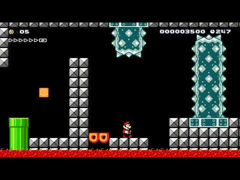 SKEWER CASTLE ー　トゲこん棒の城 by KOHI3 - SUPER MARIO MAKER - NO COMMENTARY 1ba