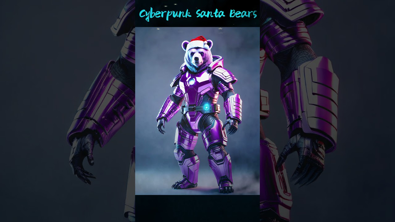 Cyberpunk Santa Bears