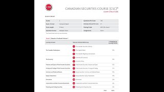 CSC Mock Exam #1 Vol 1 Canadian Securities Certificate