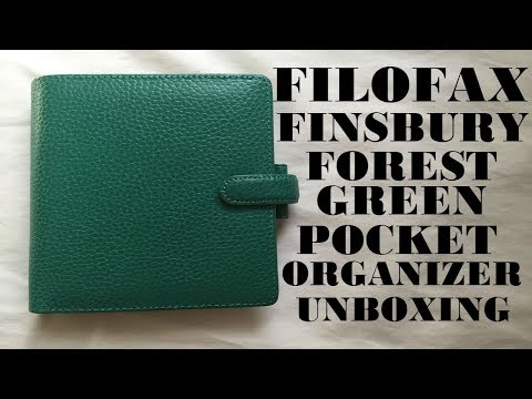 FILOFAX FINSBURY FOREST GREEN POCKET SIZE PLANNER UNBOXING