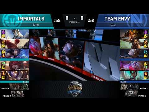 IMT vs NV Highlights Game 1 | NA LCS Summer 2017 | Immortals vs EnvyUs