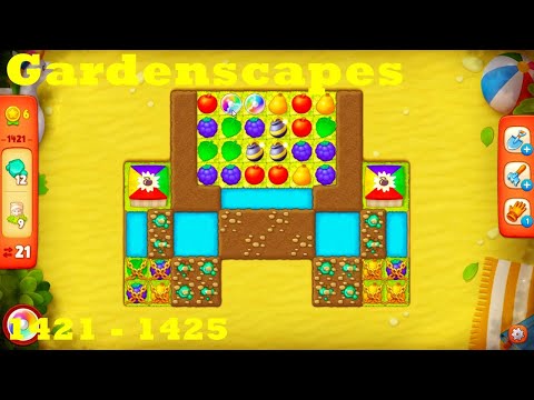Gardenscapes Level 1421 - 1425 HD Walkthrough | 3 - match game | gameplay | android | ios | pc | app