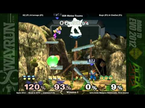 Apex 2012 - SSBM Teams W3 - S2J + Lovage VS Kage + ChuDat