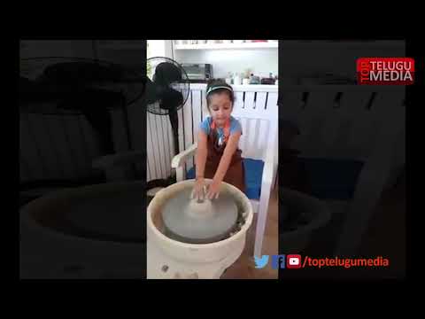 Mahesh Babu Daughter sitara Learning Making a Pot ||#Maheshbabu ||Toptelugumedia
