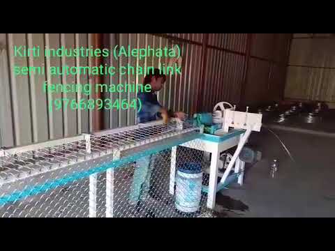 Semi Automatic Chain Link Fence Machine
