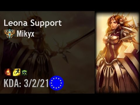 Leona Support vs Bard - Mikyx - EUW Challenger Patch 6.8