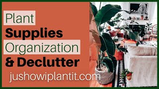 Houseplant Storage Declutter: I Organized Houseplant Supplies In My Storage Cabinet