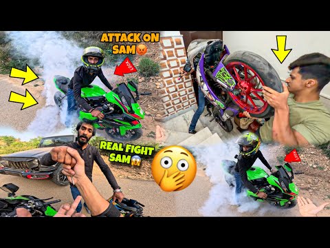 My Dream bike in my Room😍 Real Fight with sam😡 | Tyre phad diya sam ne