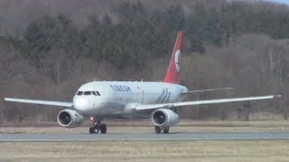 preview picture of video 'Airbus A320-232 Turkish Airlines Take Off Billund Airport'