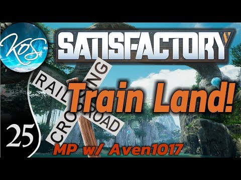 Satisfactory Ep 25: ROLLER COASTER TRAIN RIDE - Train Land! MP w/ Aven1017 - Let's Play, Gameplay