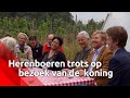 Koning Willem-Alexander was woensdagmiddag op werkbezoek bij de Herenboeren Wilhelminapark in Boxtel
