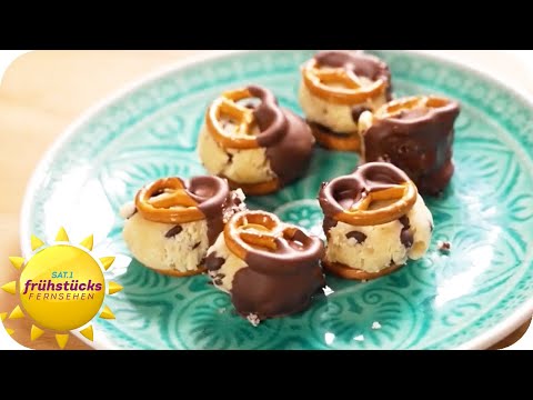 Cookie Dough Bällchen mit Salzbrezeln - ein süß salziger Supersnack | SAT.1 Frühstücksfernsehen