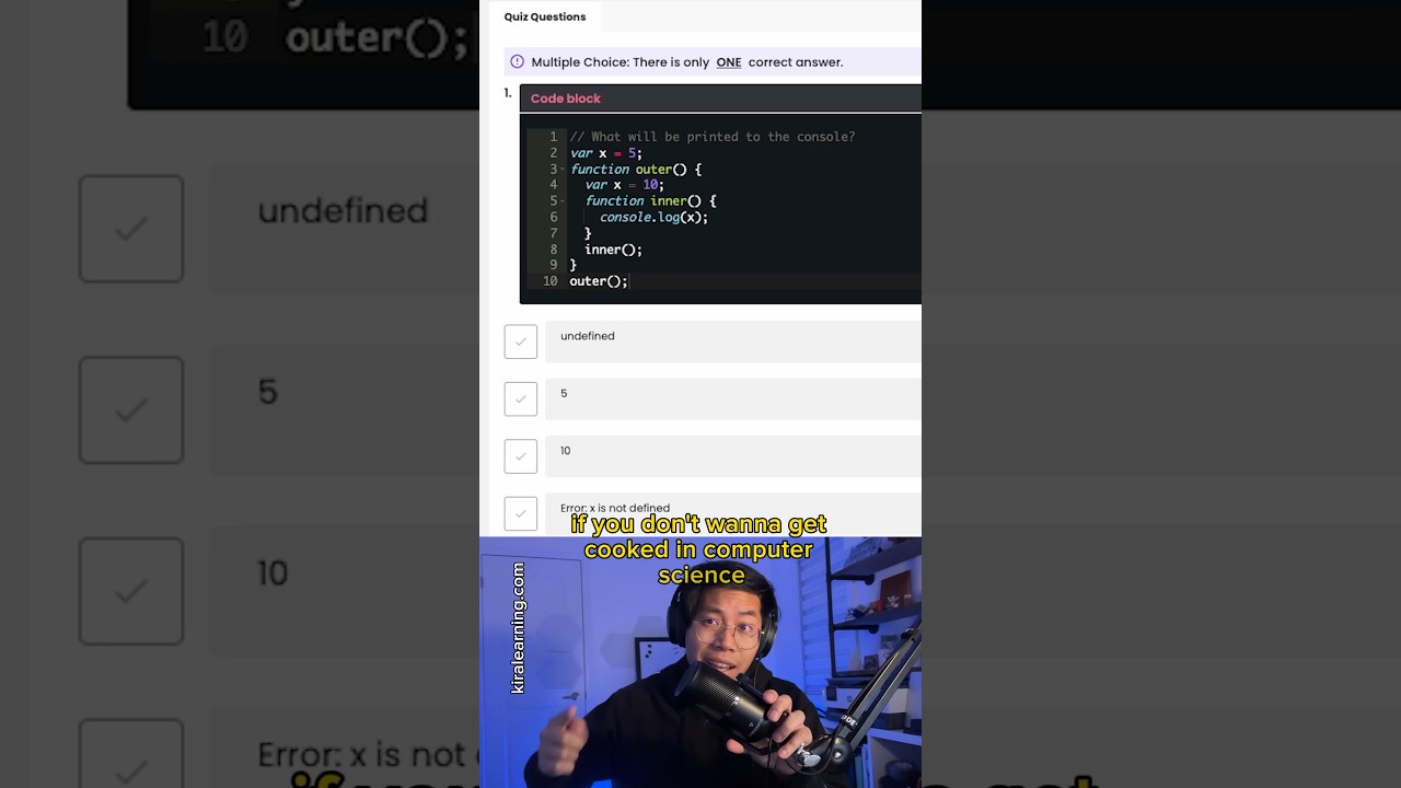 Make sure you understand scope 😎 #coding #computerscience #stem #apcs #javascript