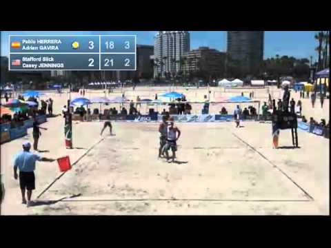 Slick/Jennings vs. Herrera/Gavira - Long Beach Grand Slam 2013 - Pool phase