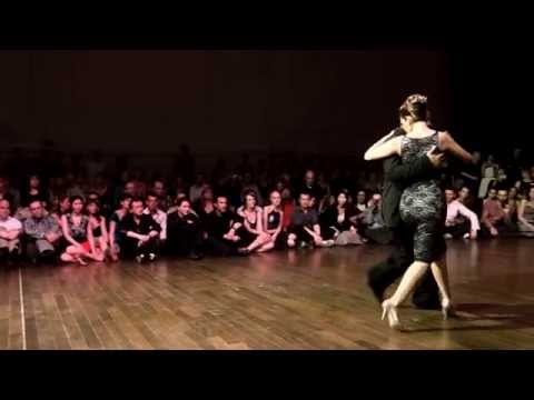  Carlos Espinoza  and  Noelia Hurtado Pitruzzella  are  dancing  to  the  tango  "  Desvelo  "  by  Osvaldo Pugliese  at  Brussels Tango Festival  in  2015