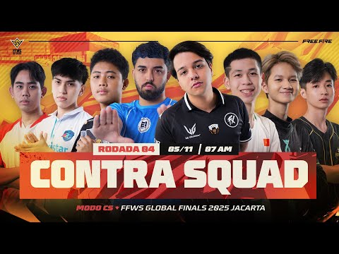 MUNDIAL DE FREE FIRE | FFWS GLOBAL FINALS 2025 | RODADA 4 | CONTRA SQUAD | AO VIVO #freefire