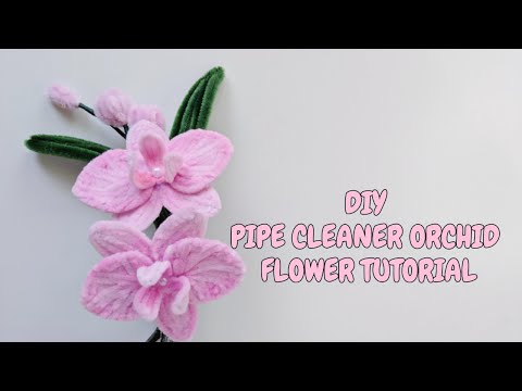Pipe cleaner ORCHID flower tutorial | Fuzzy wire Orchids | Chenille wire Orchid flower| Fuzzy flower