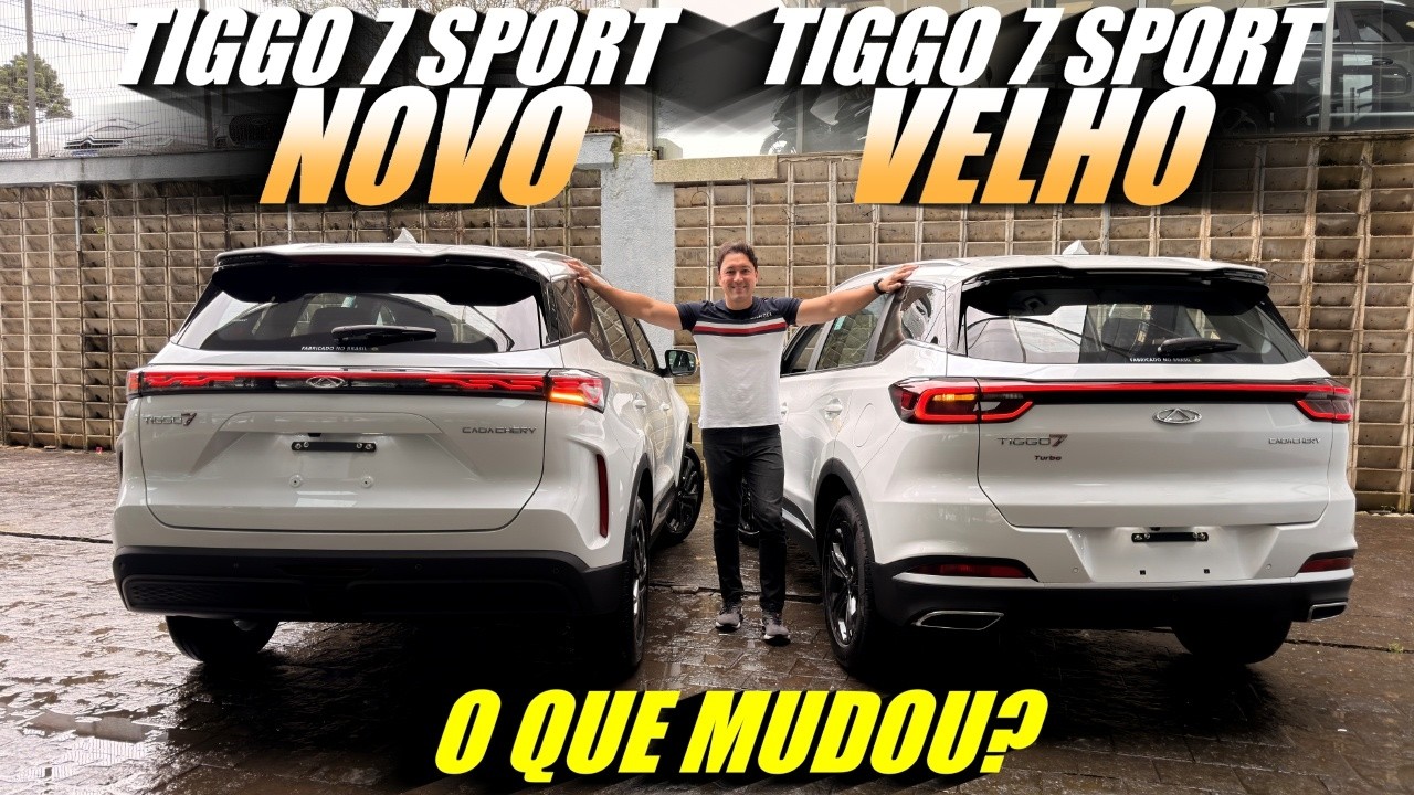 COMPARATIVO NOVO TIGGO 7 SPORT 2027 VS VELHO TIGGO 7 SPORT 2027 -  O que mudou?