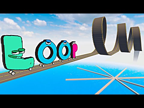 Alphabet Lore A-Z Cars vs Challenges Biggest Loop | Teardown