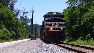 preview picture of video 'Norfolk Southern Manifest Freight At Marshall, NC'