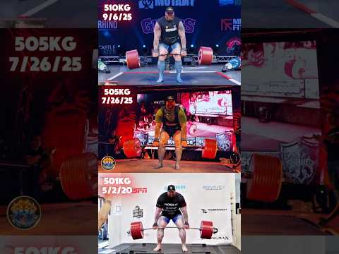 510kg 505kg 501kg Hafthor Deadlift World Records!