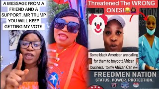 African TRUMP Supporter Nurse FIRED After Wanting WAR With FBAs Has STRONG Message For FBAs