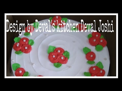 Simple and easy  cake decoration design #07 by Deval's kitchen Deval Joshi