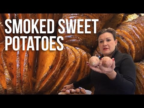 How to Make Smoked Sweet Potatoes Recipe w/ Tina the Grilla Girl | Pellet Grill Recipes