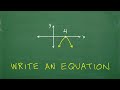 The graph of this parabola “bounces” down at (4, 0) - write a quadratic equation for this graph