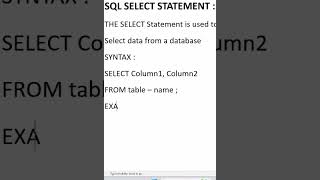 SQL SELECT Statement in SQL Server #code #sql #english #sqlserver 