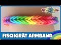 RainbowLoom Fischgrät-Armband (Anleitung deutsch ...