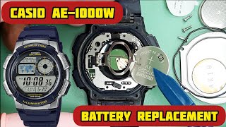 Casio AE-1000W Watch Battery Replacement Tutorial | SolimBD | Watch Repair Channel