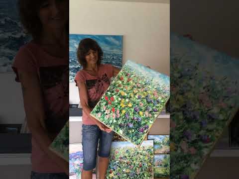 Finished my new painting ,,Colorful flowers“ 🎨🌸🙂