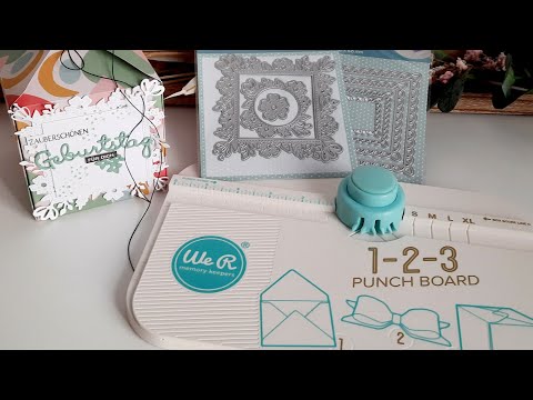 XL Box with my NEW 1-2-3 Punch Board, with frame punches from Action, Mini Action Haul