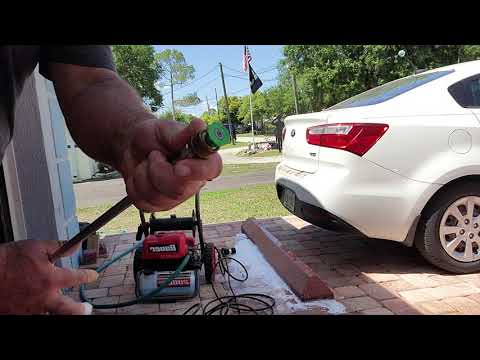 How to spray soap with Bauer pressure washer