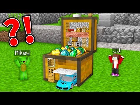 Mikey and JJ Built The BEST HOUSE INSIDE A CHEST in Minecraft (Maizen)