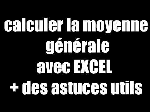 comment calculer la MOYENNE d'une liste des notes