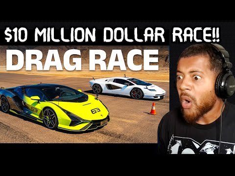 Lamborghini SIAN vs Lamborghini COUNTACH *$$$* Drag Race | Reaction