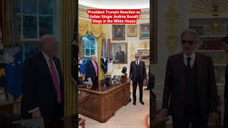 President Donald Trump's Reaction as Famous Italian Singer Andrea Bocelli Sings in the White House