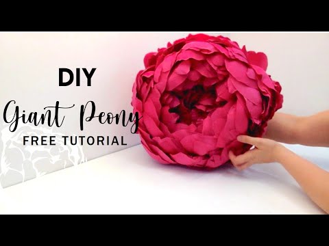 DIY - How to make a Giant Peony DIY - FREE TUTORIAL