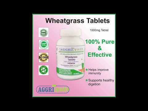 Wheatgrass tablets 1000mg natural supplement 60tablets bottl...