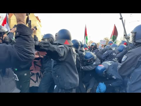 Israel Palästina Demo Migrantifa vs. Antifa Connewitz Leipzig 17.1.26