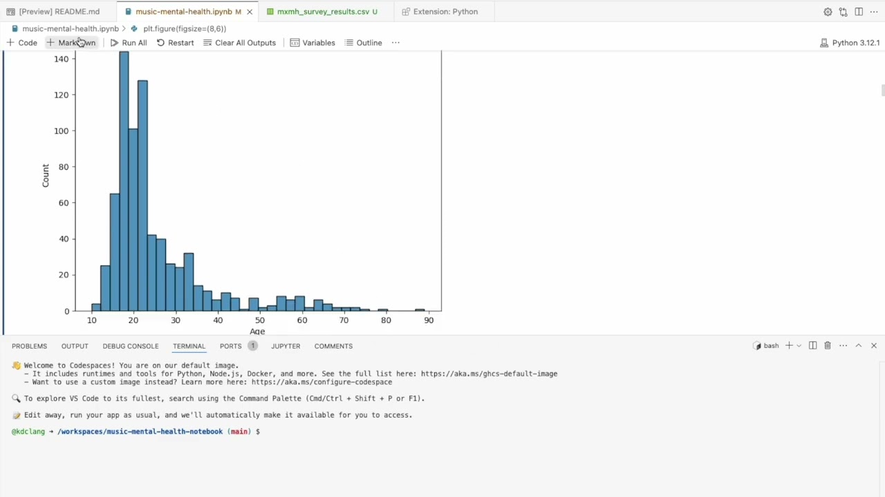 Jupyter Notebooks with Github Codespaces