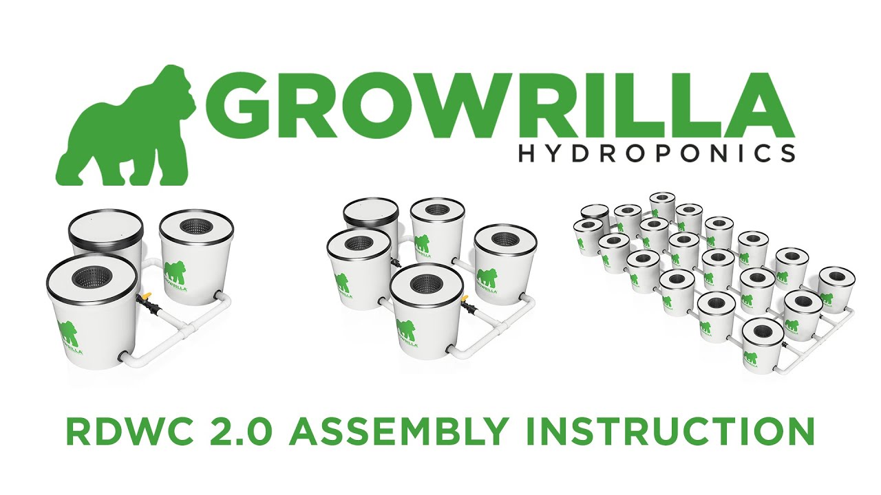 GROWRILLA RDWC 2.0 HYDROPONICS SYSTEM ASSEMBLY INSTRUCTION.  Video tutorial