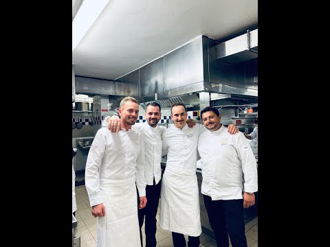 Jantar seis pratos principais no restaurante Belles Rives à Juan les pins, Aurélien Vequaud, Tom Meyer, Hugo Bourny