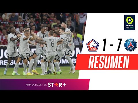 Video: Messi convirtió un gol en la paliza del PSG 7-1 sobre Lille