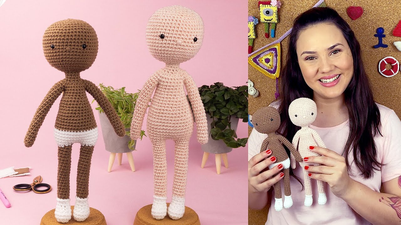 COMO FAZER BASE DE BONECA DE AMIGURUMI | ATELIÊ JÉSSICA BRANDÃO | #039